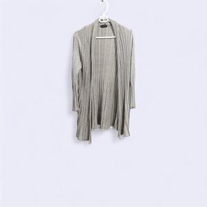 New York & Company Shimmering Silver Cardigan